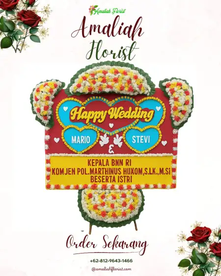 Papan Bunga Pernikahan Candikuning